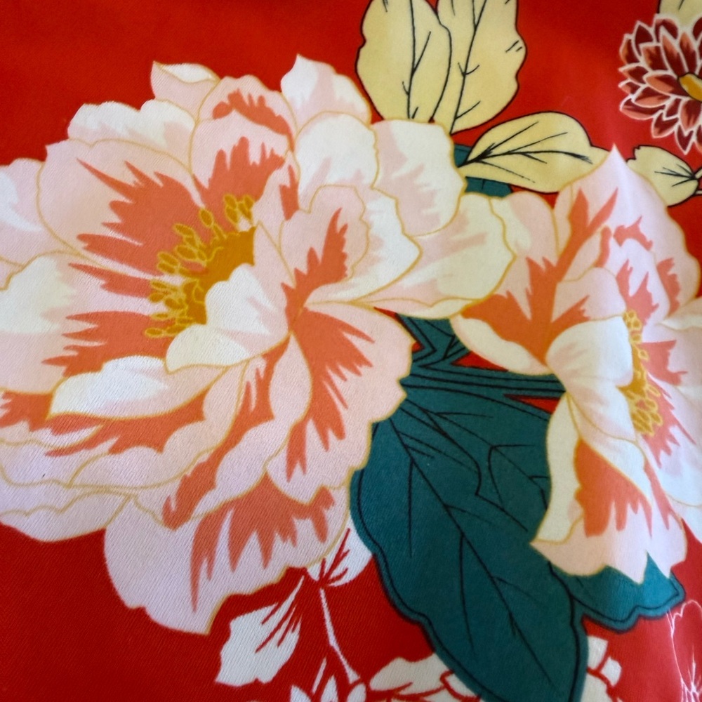 Torrid 2 Floral Tropical Hawaiian Red Two-Piece Swimsuit Set Gorgeous - Picture 5 of 16